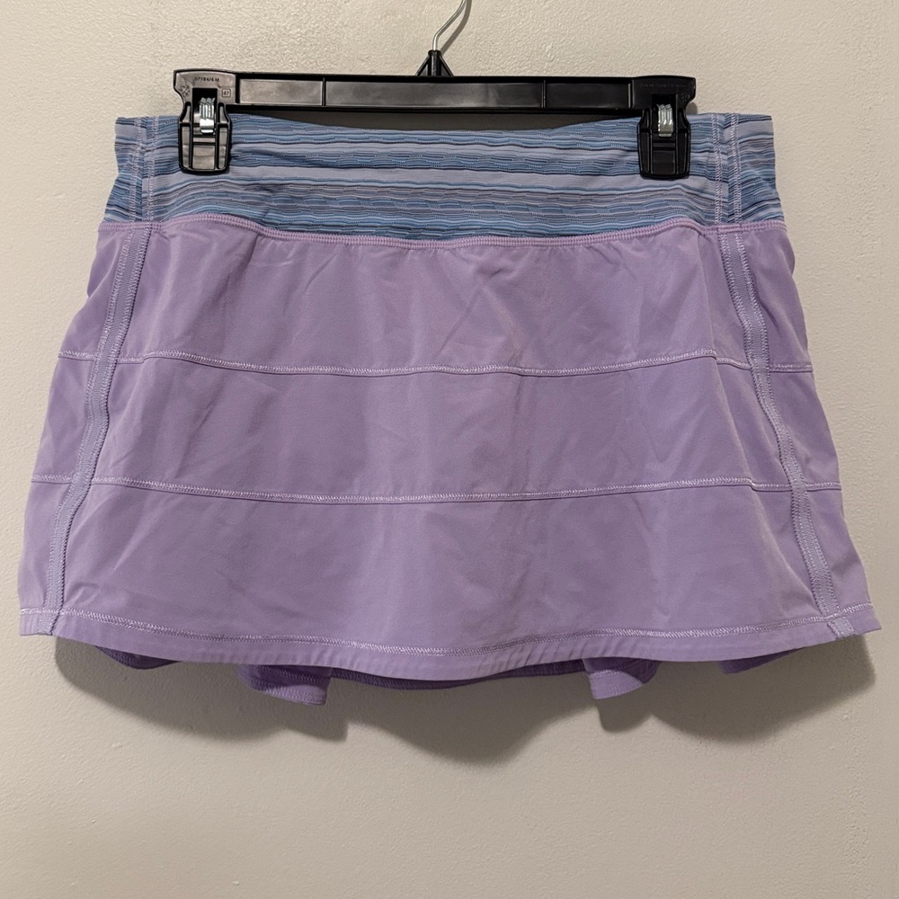 Lululemon Pace Rival Skirt Lilac / Wave Twist Lilac Caspian Blue size 8